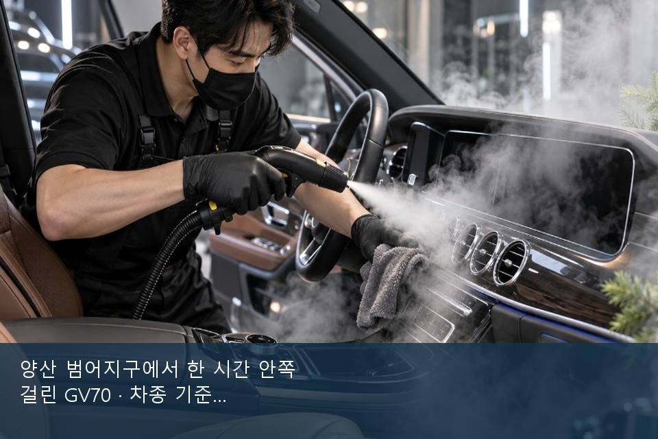 양산 범어지구에서 한 시간 안쪽 걸린 GV70 · 차종 기준 금액